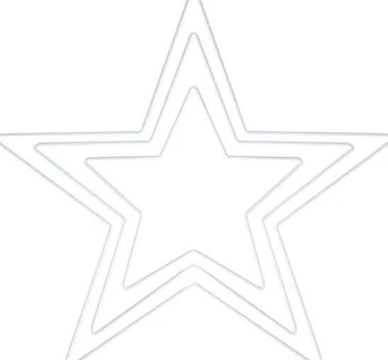 Metallring "Stern", 3er-Set, Weiß