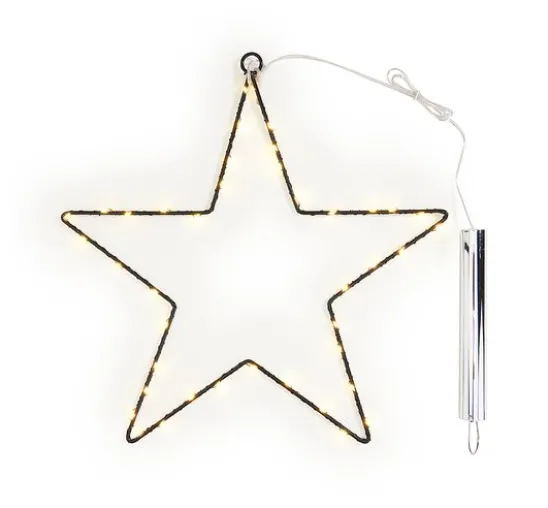 Metall-Stern mit LED-Mini-Lichter inkl. Timer 6/18 Std.