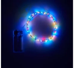 Micro-LED-Lichterkette, Bunt, mit Timer, 60 LEDs
