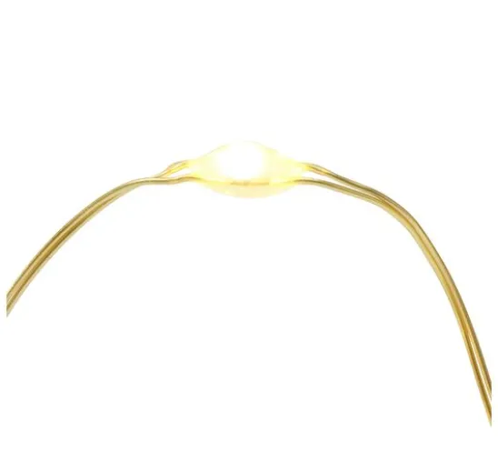 Micro-LED-Lichterkette, mit Timer, goldfarbener Draht, 10 LEDs