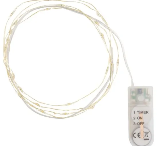 Micro-LED-Lichterkette mit Timer 6/18Std., 30 LEDs, L 1,95 m