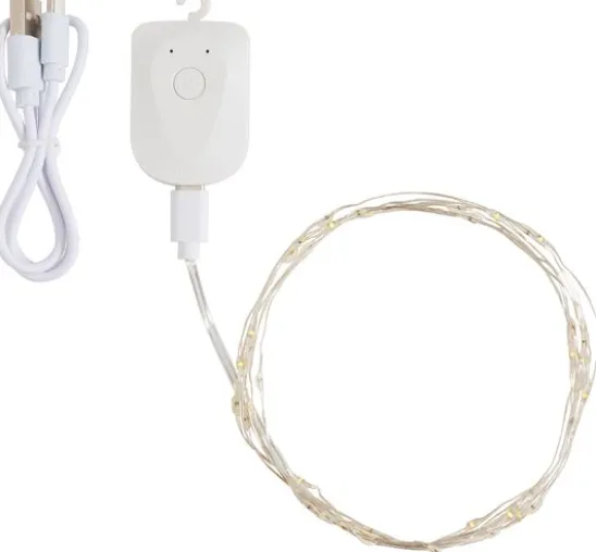 Micro-LED-Lichterkette, wiederaufladbar, 40 LEDs