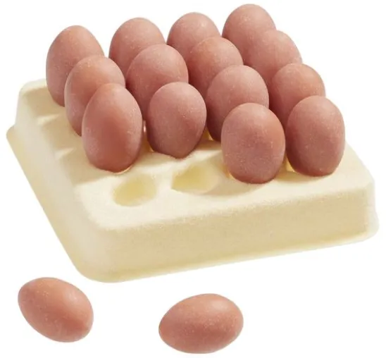 Miniatur-Palette mit Eiern