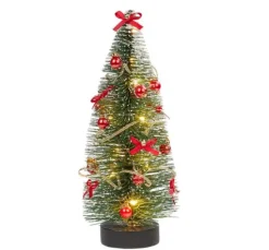 Miniatur Tanne mit LED Beleuchtung, 14 cm