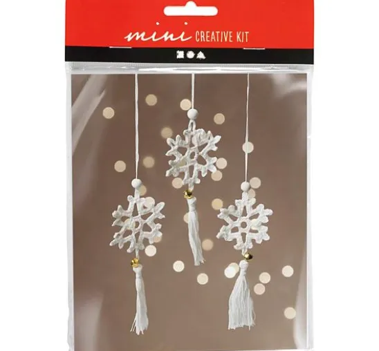 Mini Bastelset Häkeln "Schneeflocken"