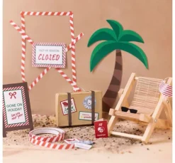 Mini Bastelset Wichteltür "Im Urlaub"