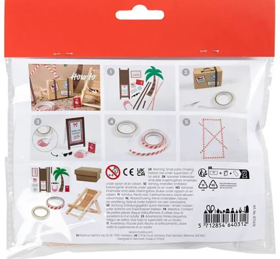 Mini Bastelset Wichteltür "Im Urlaub"