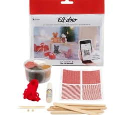Mini Bastelset Wichteltür "Weihnachtsgeschenke"