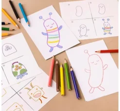 Mini Kreativset Zeichnen "Monster"