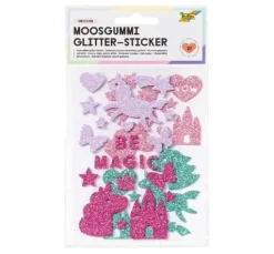 Moosgummi Glitter-Sticker