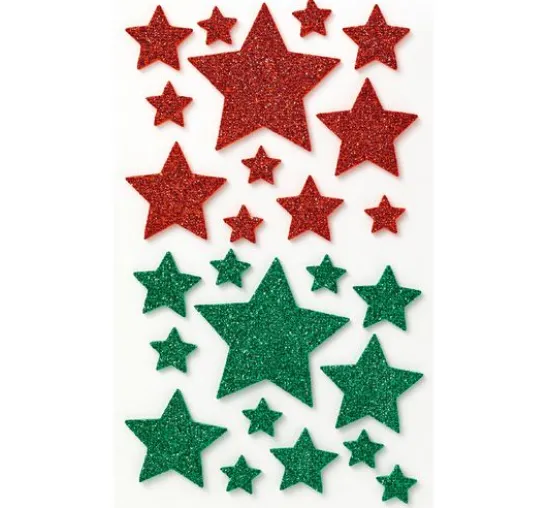 Moosgummi Glitter-Sticker