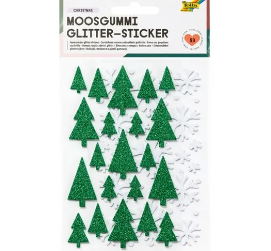 Moosgummi Glitter-Sticker
