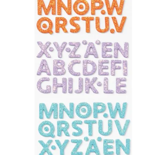 Moosgummi Glitter-Sticker