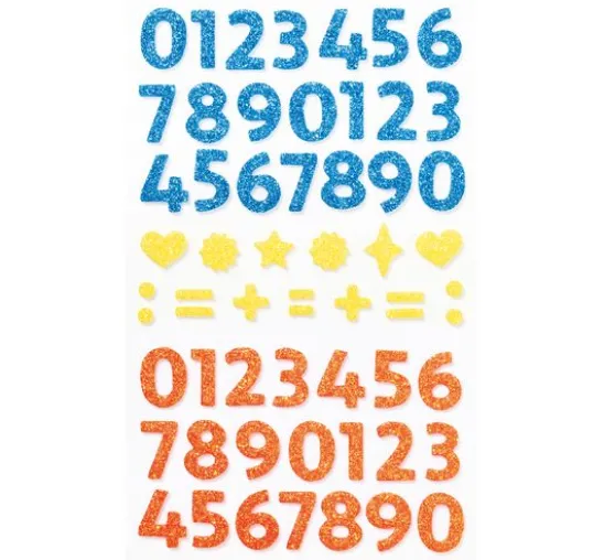 Moosgummi Glitter-Sticker