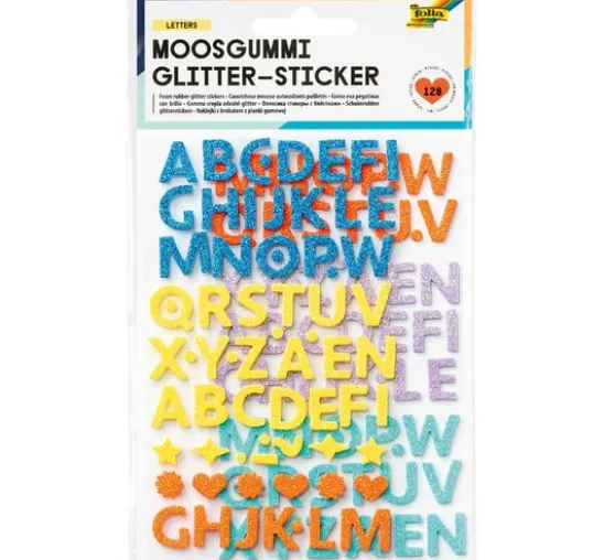 Moosgummi Glitter-Sticker