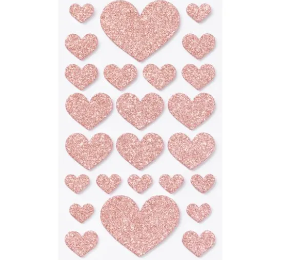Moosgummi Glitter-Sticker
