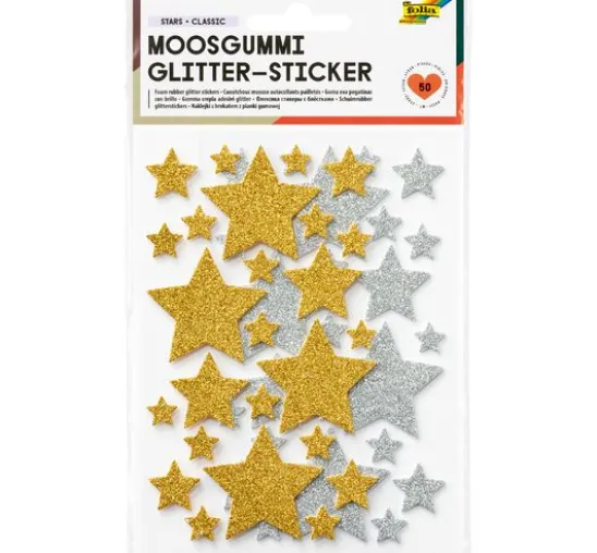 Moosgummi Glitter-Sticker
