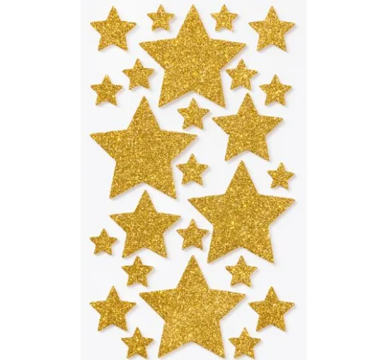 Moosgummi Glitter-Sticker