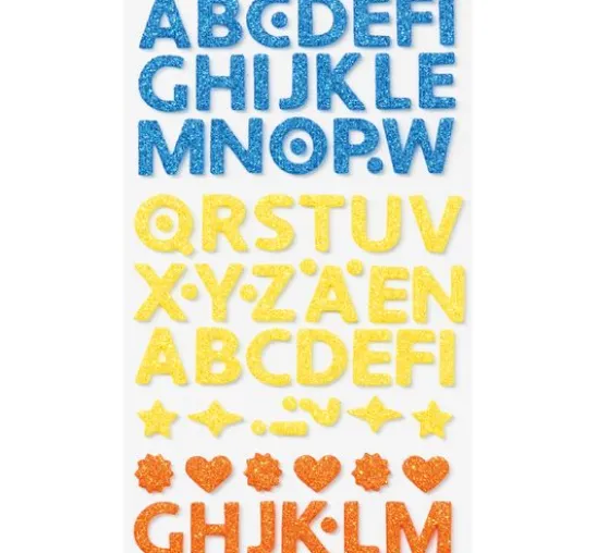 Moosgummi Glitter-Sticker