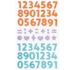 Moosgummi Glitter-Sticker