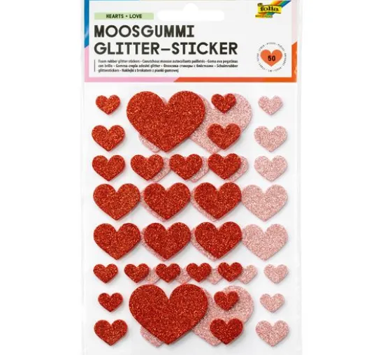 Moosgummi Glitter-Sticker