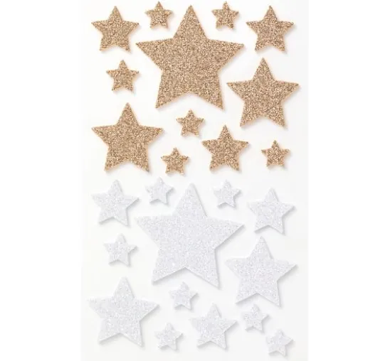 Moosgummi Glitter-Sticker