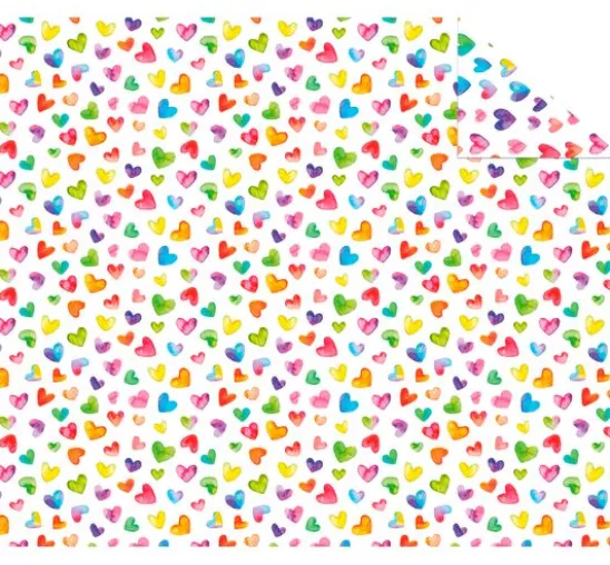 Motiv-Fotokarton "Bunte Herzen"