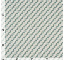 Motiv-Stoff Leinenoptik "Blätterkreise"