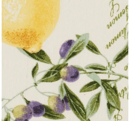 Motiv-Stoff Leinenoptik "Citrus"