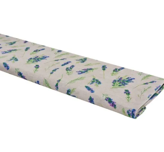 Motiv-Stoff Leinenoptik "Lavendel"