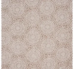 Motiv-Stoff Leinenoptik "Mandala Kreise Spitze"