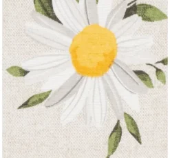 Motiv-Stoff Leinenoptik "Margeriten"