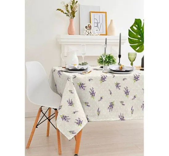 Motiv-Stoff Leinenoptik "Provence"
