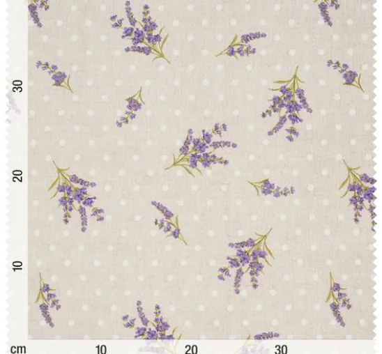 Motiv-Stoff Leinenoptik "Provence"