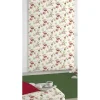 Motiv-Stoff Leinenoptik "Rosen"