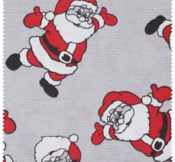 Motiv-Stoff Leinenoptik "Santa"