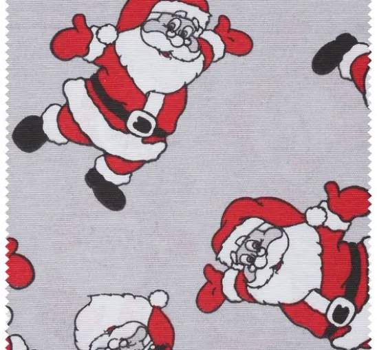 Motiv-Stoff Leinenoptik "Santa"