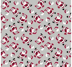 Motiv-Stoff Leinenoptik "Santa"