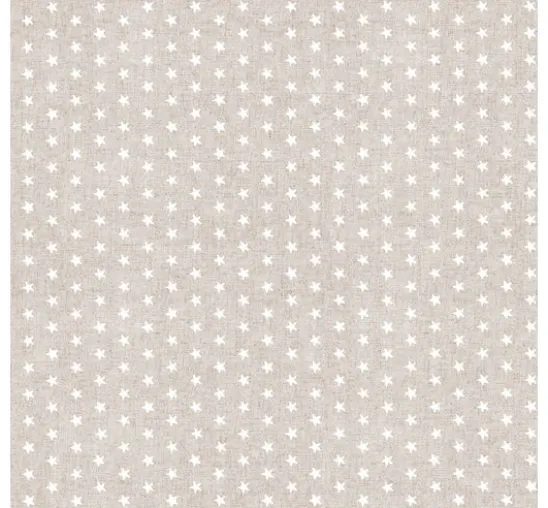 Motiv-Stoff Leinenoptik "Sterne"