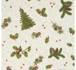 Motiv-Stoff Leinenoptik "Woodland"