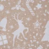 Motiv-Stoff Leinenoptik "Xmas all over"