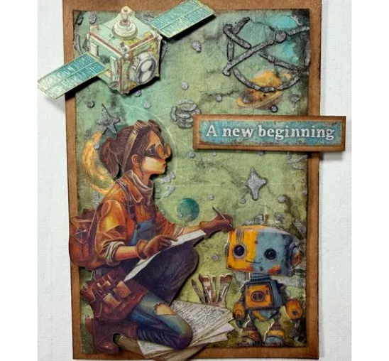 Motiv-Strohseide Backgrounds "A New Beginning", 8er-Set