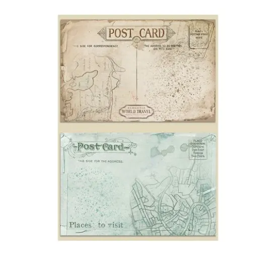 Motiv-Strohseide Backgrounds "Around the World", 8er-Set