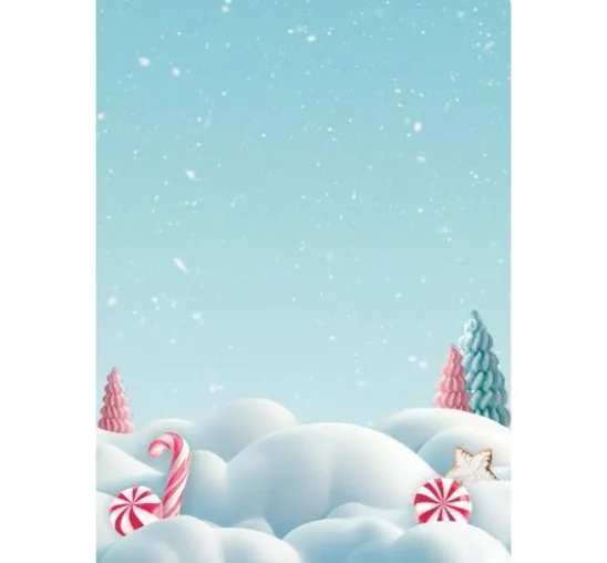 Motiv-Strohseide Backgrounds "Candy Christmas"