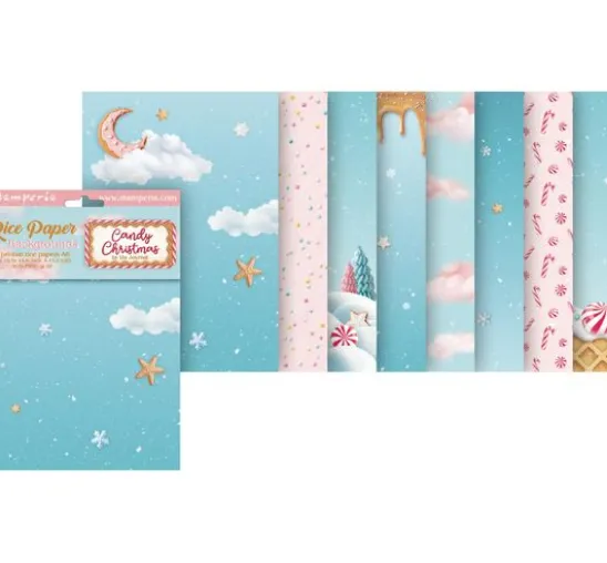 Motiv-Strohseide Backgrounds "Candy Christmas"