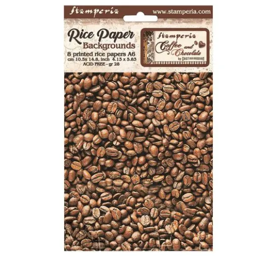 Motiv-Strohseide Backgrounds "Coffee and Chocolate"