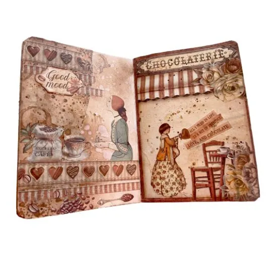 Motiv-Strohseide Backgrounds "Coffee and Chocolate"