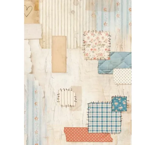 Motiv-Strohseide Backgrounds "Family", 8er-Set