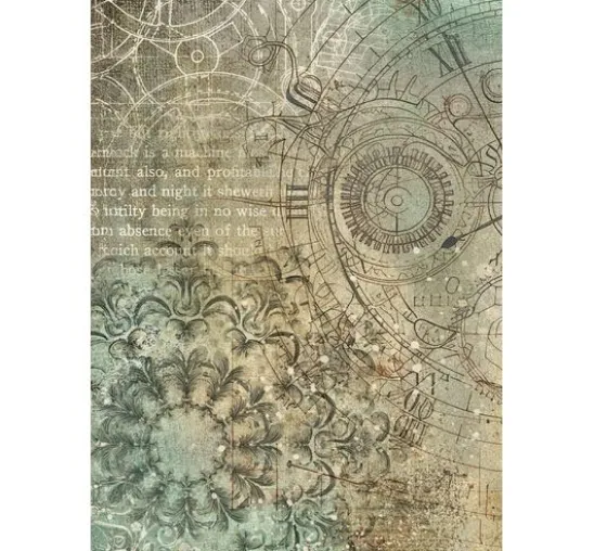 Motiv-Strohseide Backgrounds "Gardens of Time", 8er-Set