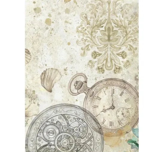 Motiv-Strohseide Backgrounds "Gardens of Time", 8er-Set